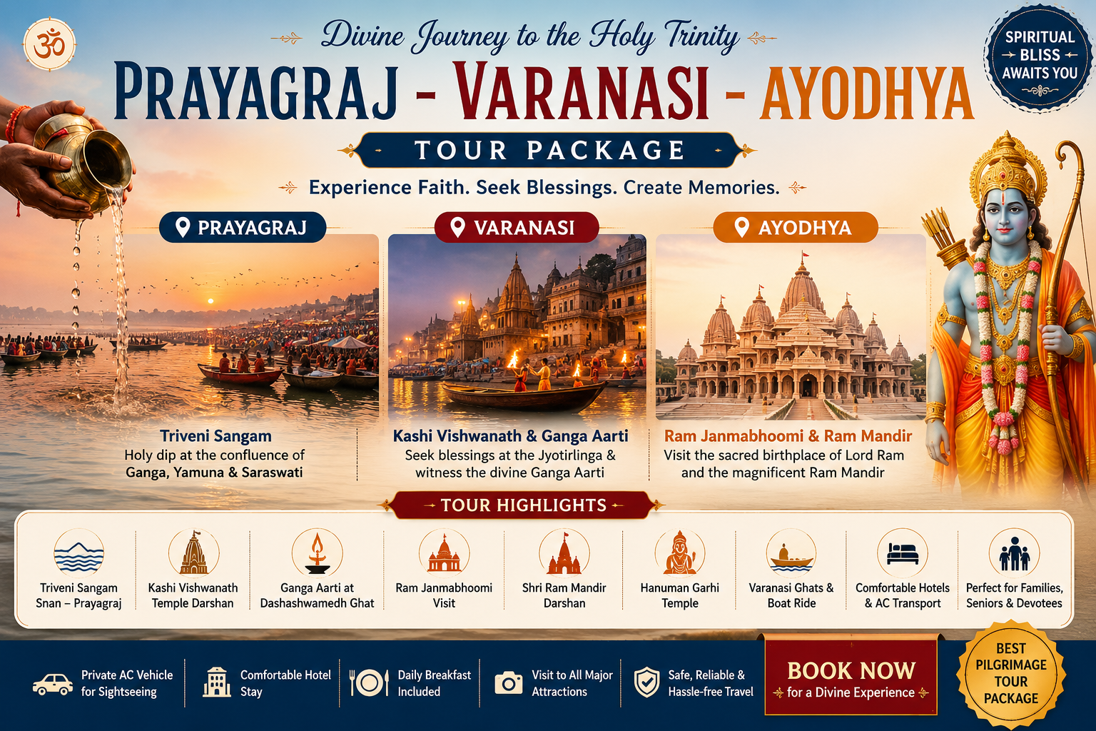 Prayagraj - Varanasi - Ayodhya - Uttar Pradesh | Popular Tour & Travels